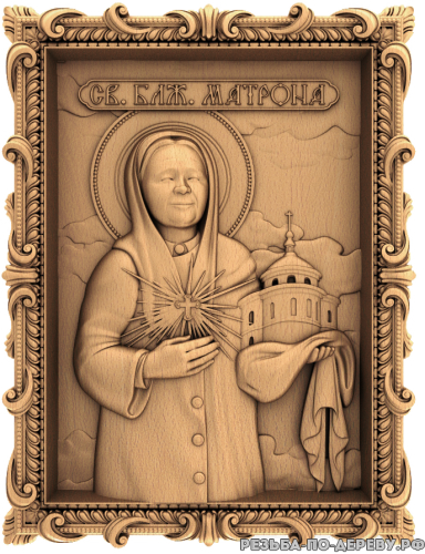 Резная икона Святая Матрона #4 из дерева